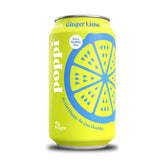 POPPI Sparkling Prebiotic Ginger Lime Soda made with Apple